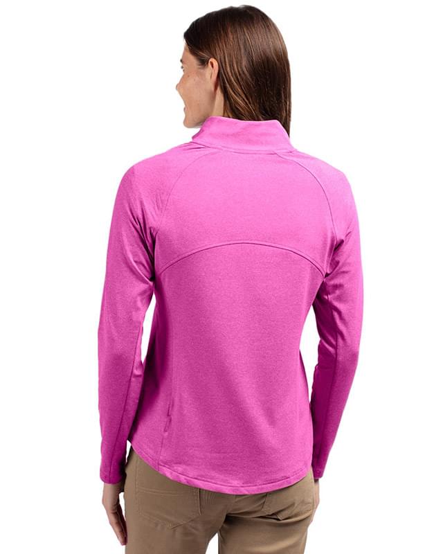 Cutter & Buck Adapt Eco Knit Heather Recycled Womens Full Zip