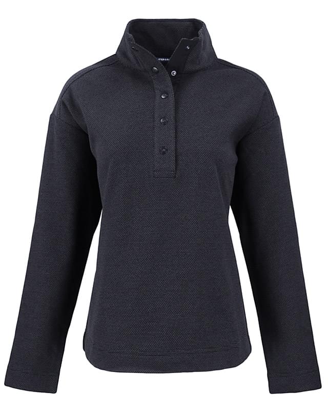 Cutter & Buck Hunts Point Eco Textured Fleece Recycled Womens Snap Pullover
