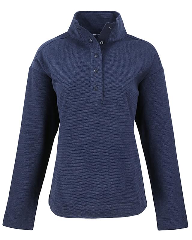 Cutter & Buck Hunts Point Eco Textured Fleece Recycled Womens Snap Pullover