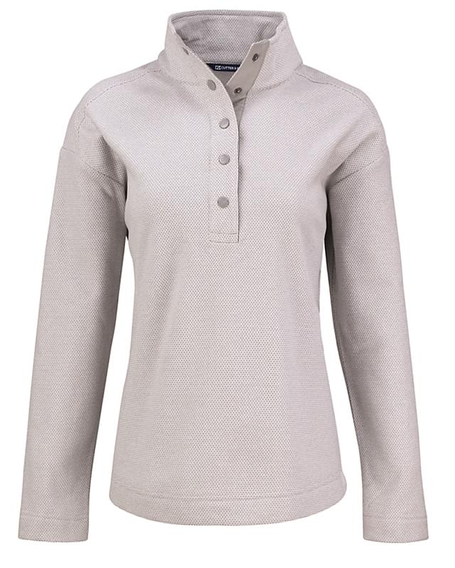 Cutter & Buck Hunts Point Eco Textured Fleece Recycled Womens Snap Pullover