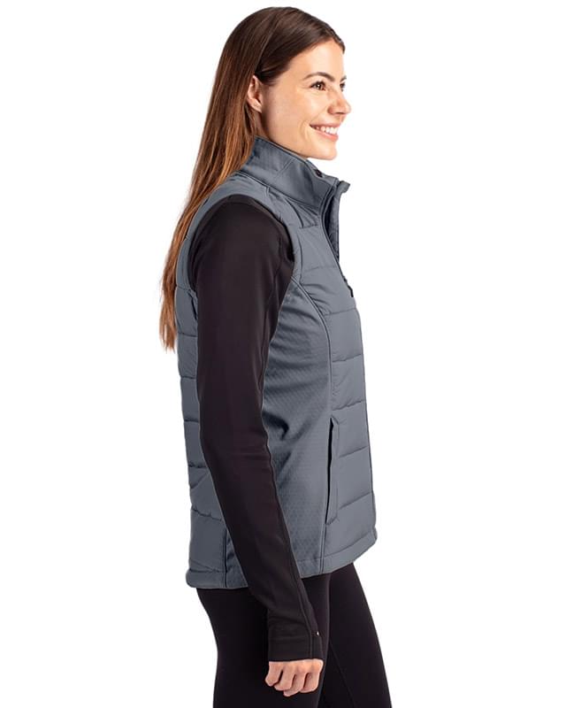 Cutter & Buck Evoke Hybrid Eco Softshell Recycled Womens Full Zip Vest