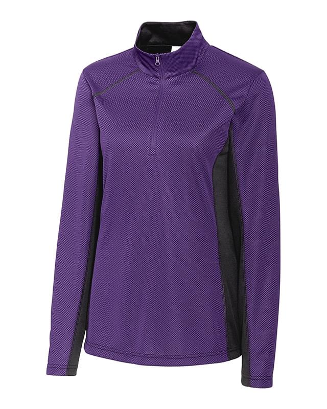Clique Ice Pique Colorblock Womens Half Zip Tech Pullover
