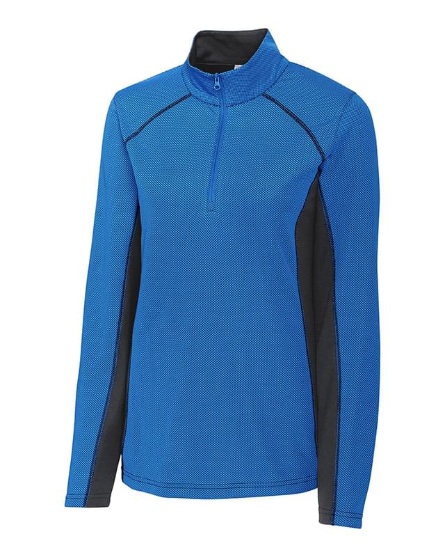 Clique Ice Pique Colorblock Womens Half Zip Tech Pullover