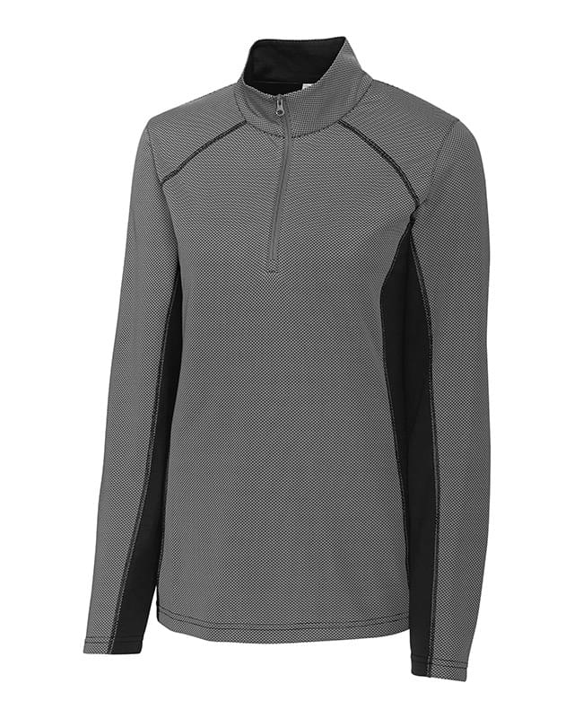 Clique Ice Pique Colorblock Womens Half Zip Tech Pullover