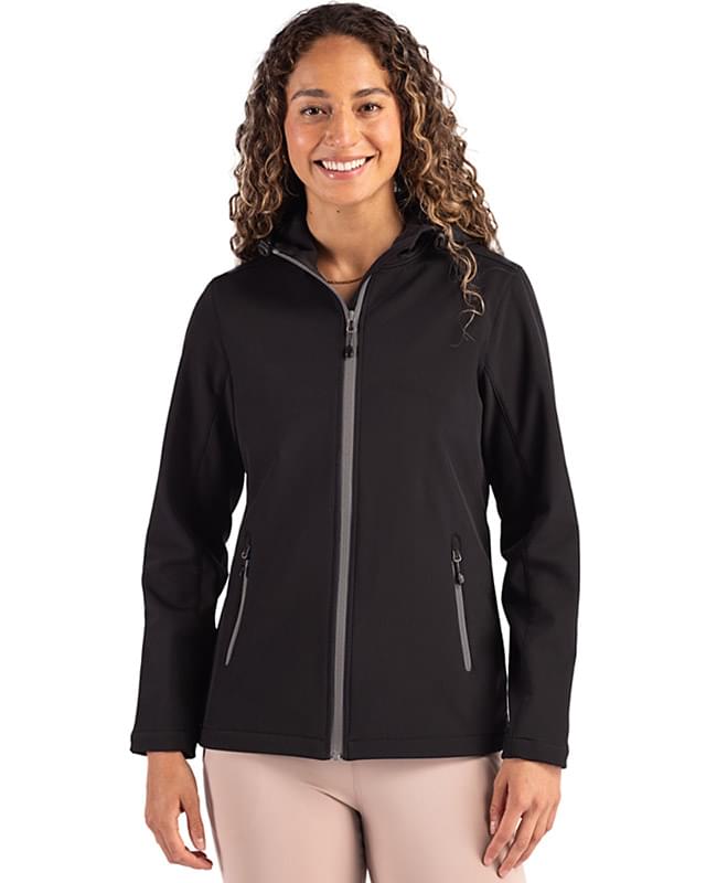 Clique Tempo Recycled Stretch Softshell Womens Hooded Jacket
