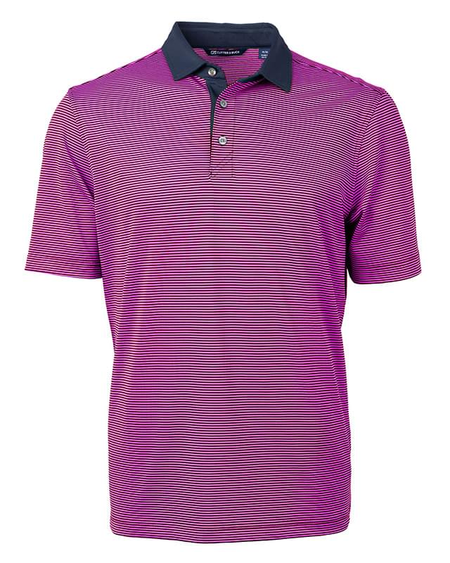Cutter & Buck Virtue Eco Pique Micro Stripe Recycled Mens Polo