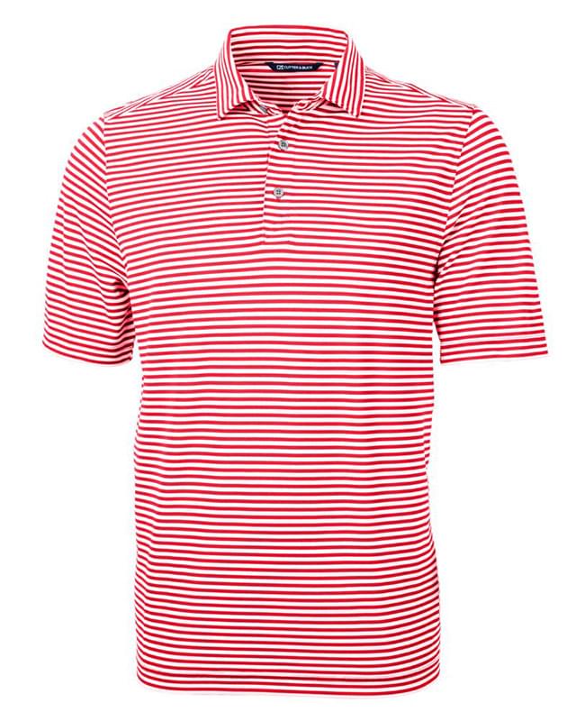 Virtue Eco Pique Stripe Recycled Mens Big and Tall Polo