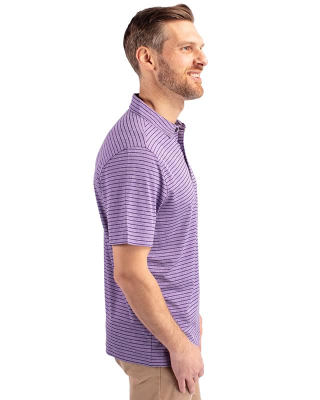 Cutter & Buck Forge Eco Heather Stripe Stretch Recycled Mens Polo