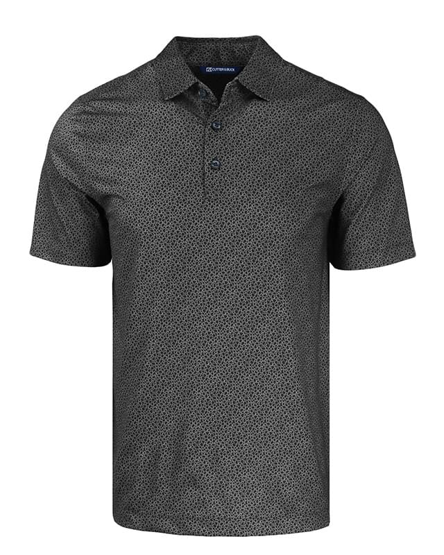 Cutter & Buck Pike Eco Pebble Print Stretch Recycled Mens Polo