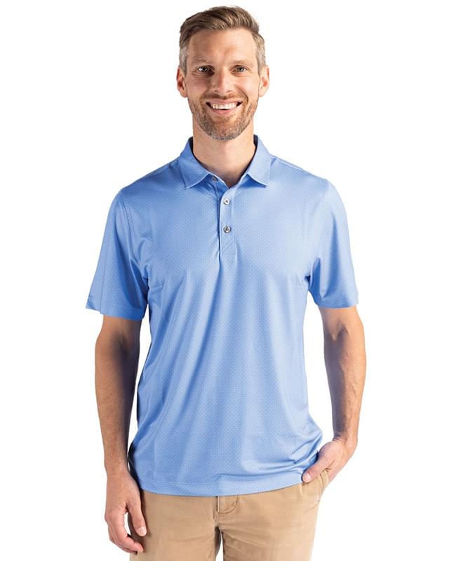 Cutter & Buck Pike Eco Tonal Geo Print Stretch Recycled Mens Polo