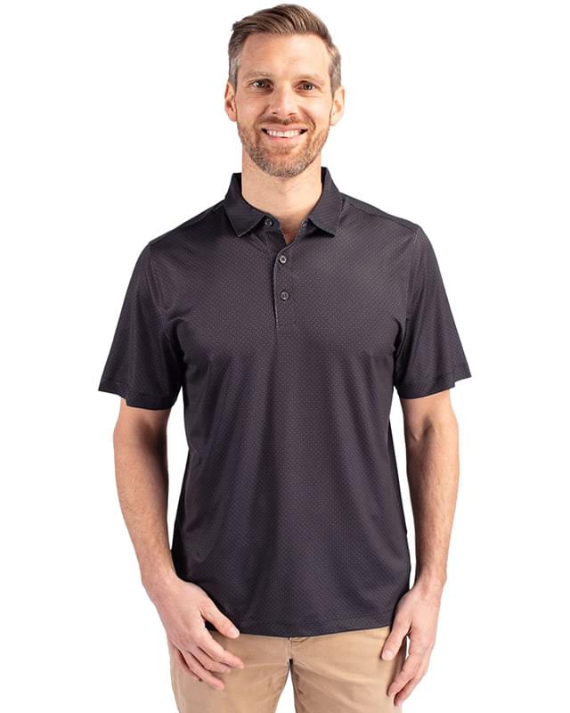 Cutter & Buck Pike Eco Tonal Geo Print Stretch Recycled Mens Polo
