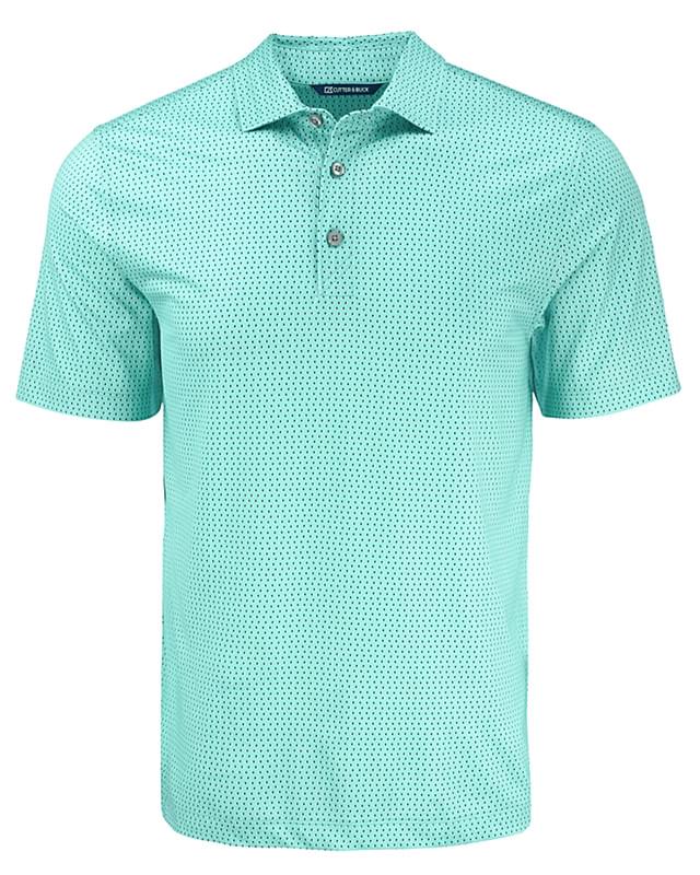 Cutter & Buck Pike Eco Shadow Check Print Recycled Mens Polo