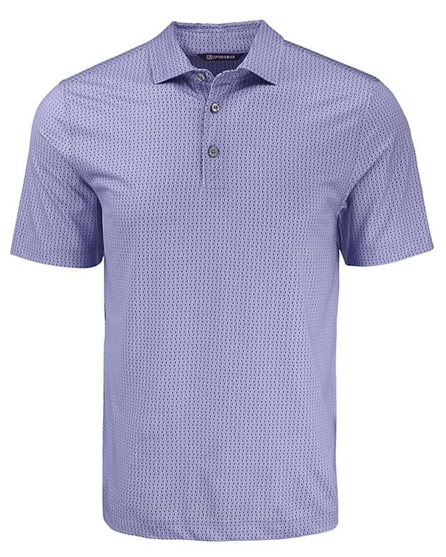 Cutter & Buck Pike Eco Shadow Check Print Recycled Mens Polo
