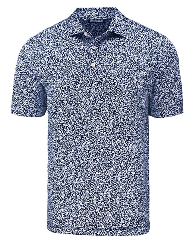 Cutter & Buck Pike Eco Flora Print Recycled Mens Polo