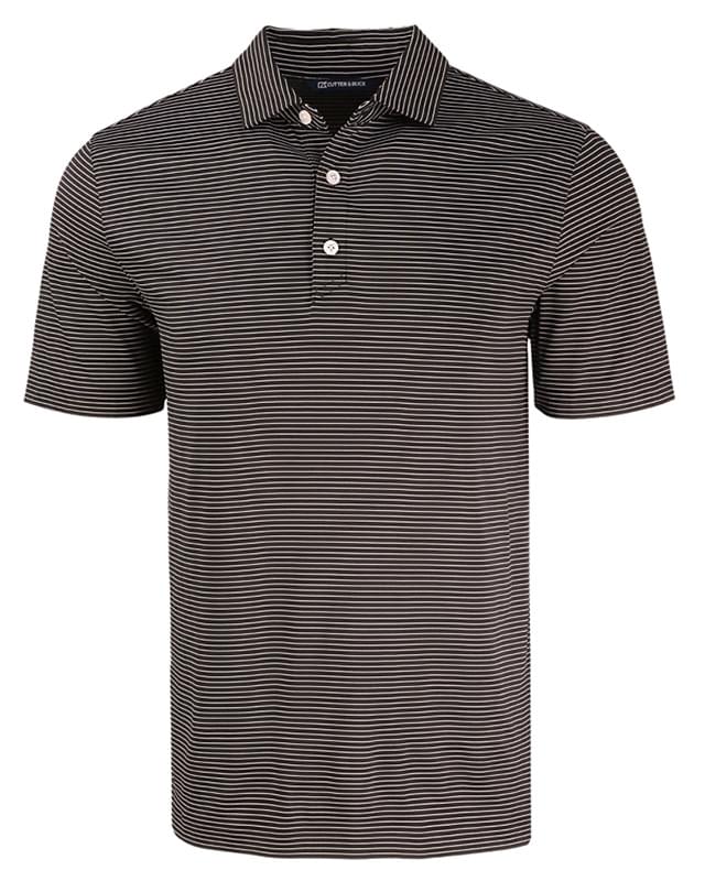 Cutter & Buck Forge Eco Fine Line Stripe Stretch Recycled Mens Polo