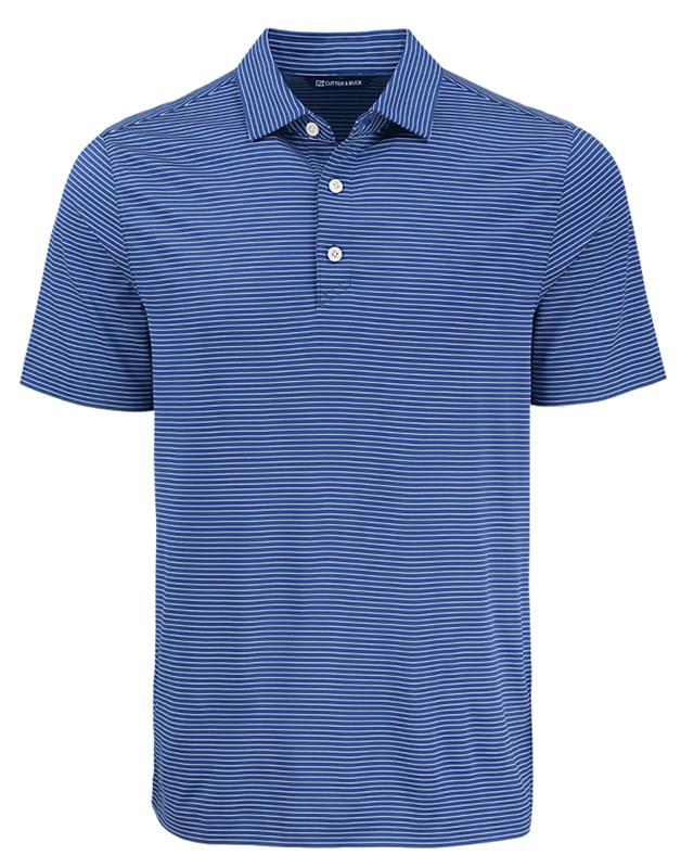 Cutter & Buck Forge Eco Fine Line Stripe Stretch Recycled Mens Polo