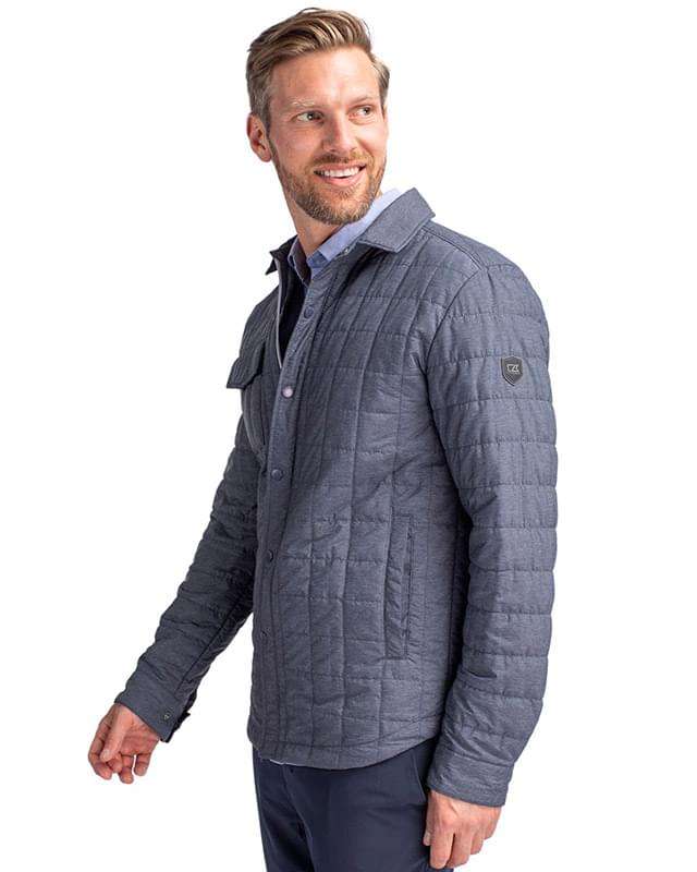 Cutter & Buck Rainier PrimaLoft® Mens Big and Tall Eco Insulated Quilted Shirt Jacket