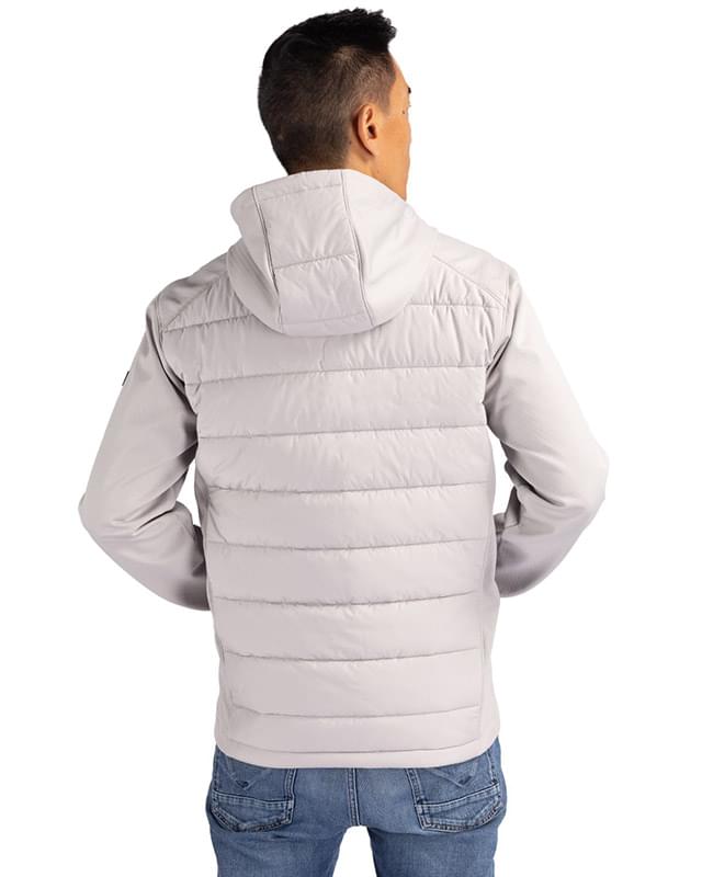 Cutter & Buck Evoke Hybrid Eco Softshell Recycled Full Zip Mens Big & Tall Hooded Jacket