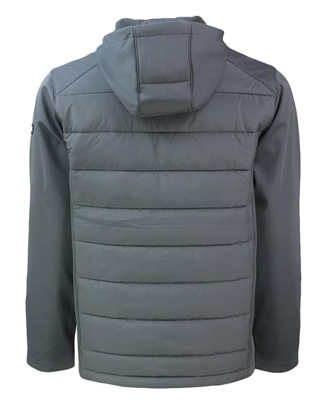 Cutter & Buck Evoke Hybrid Eco Softshell Recycled Full Zip Mens Big & Tall Hooded Jacket