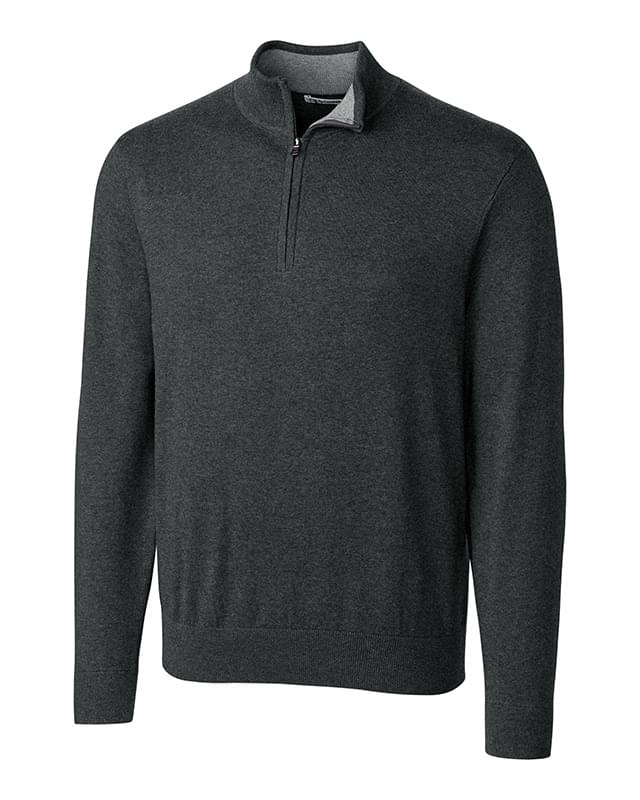 Lakemont Tri-Blend Mens Big and Tall Quarter Zip Pullover Sweater
