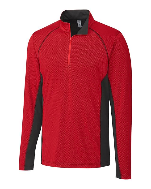 Clique Ice Pique Colorblock Mens Half Zip Tech Pullover