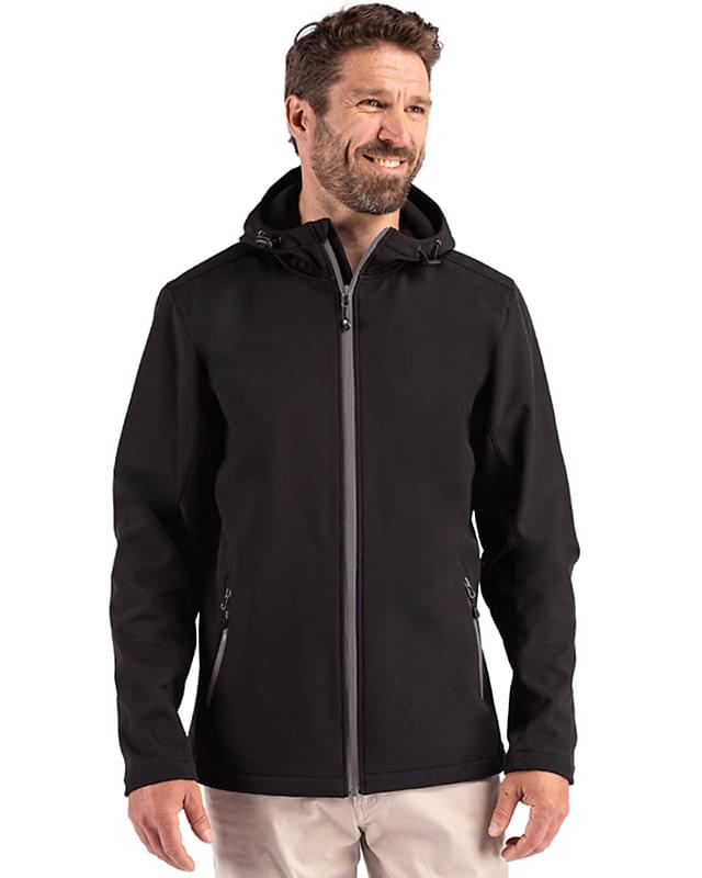 Clique Tempo Recycled Stretch Softshell Mens Hooded Jacket