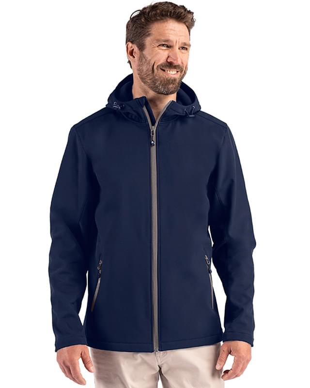 Clique Tempo Recycled Stretch Softshell Mens Hooded Jacket