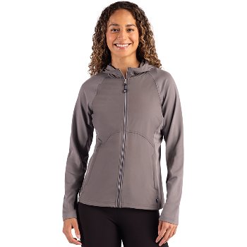 Cutter & Buck Adapt Recycled Soft Knit Stretch Womens Hybrid Full Zip Jacket