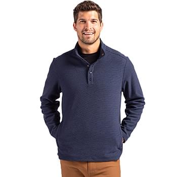 Cutter & Buck Hunts Point Eco Textured Fleece Recycled Mens Snap Pullover