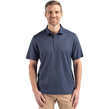 Cutter & Buck Pike Eco Shadow Check Print Recycled Mens Polo