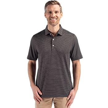 Cutter & Buck Forge Eco Fine Line Stripe Stretch  Recycled Mens Polo