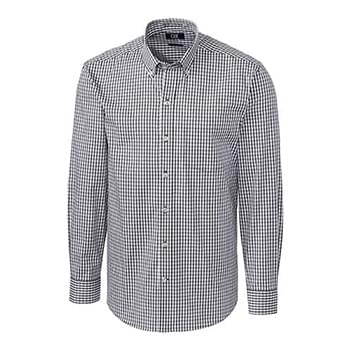 Easy Care Stretch Gingham Mens Big and Tall Long Sleeve Dress Shirt